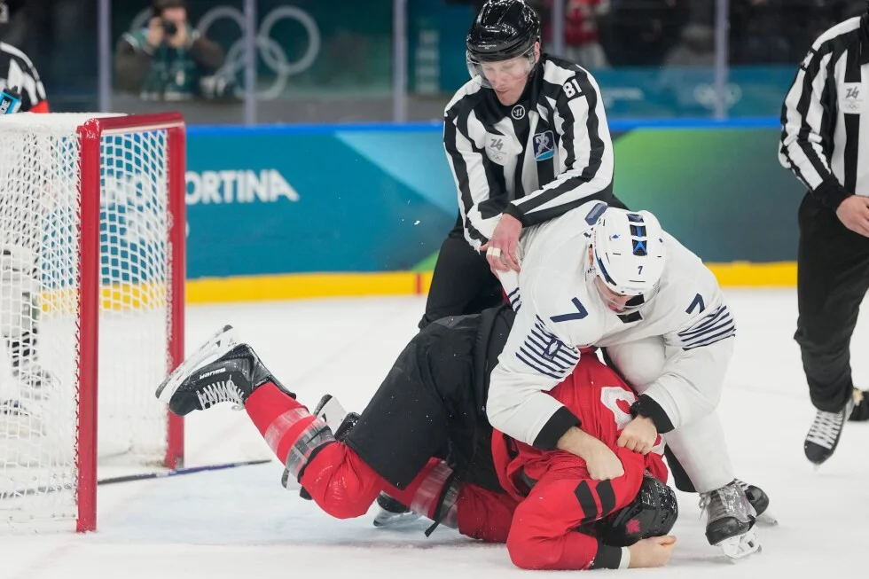 France's Crinon suspended for rest of the 2026 Olympic hockey tournament after fight with Tom Wilson