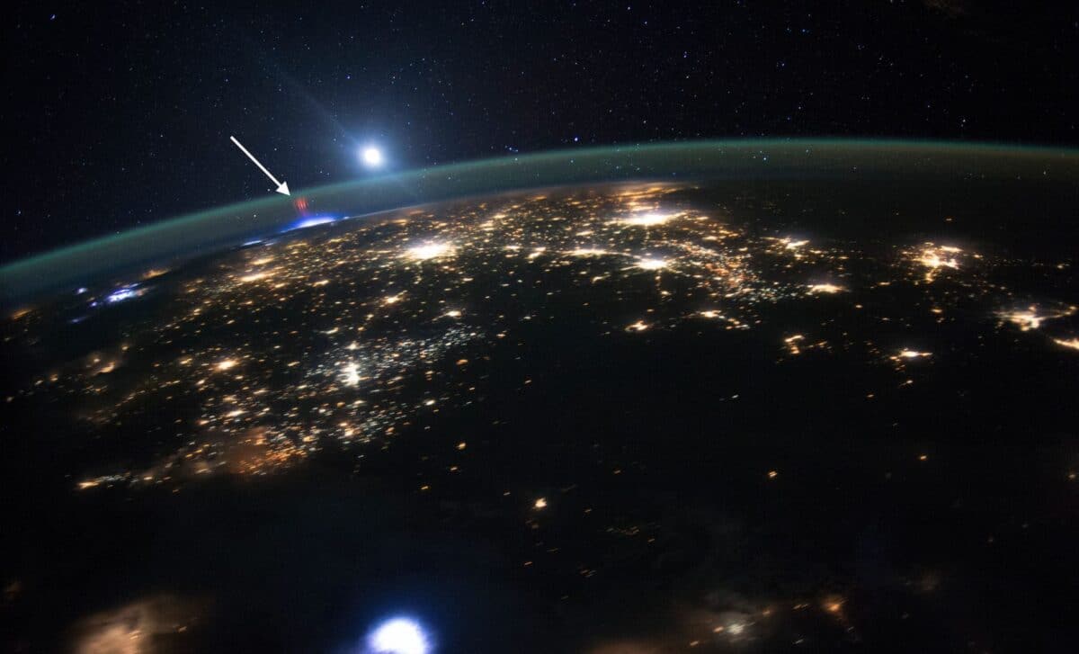 Featured image for Astronaut Captures Stunning Image of Rare Space Phenomenon Over Thunderstorm from ISS