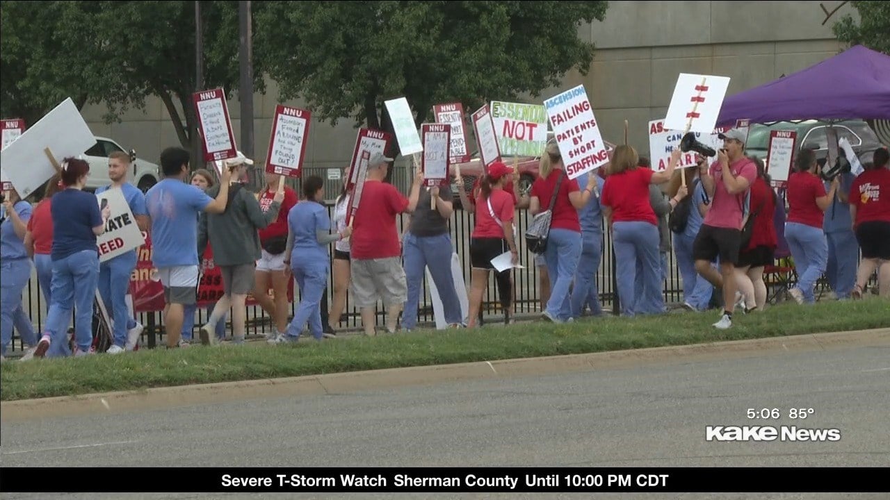 Featured image for "Nurses Stage Historic Strikes at Ascension Seton and Via Christi Hospitals"