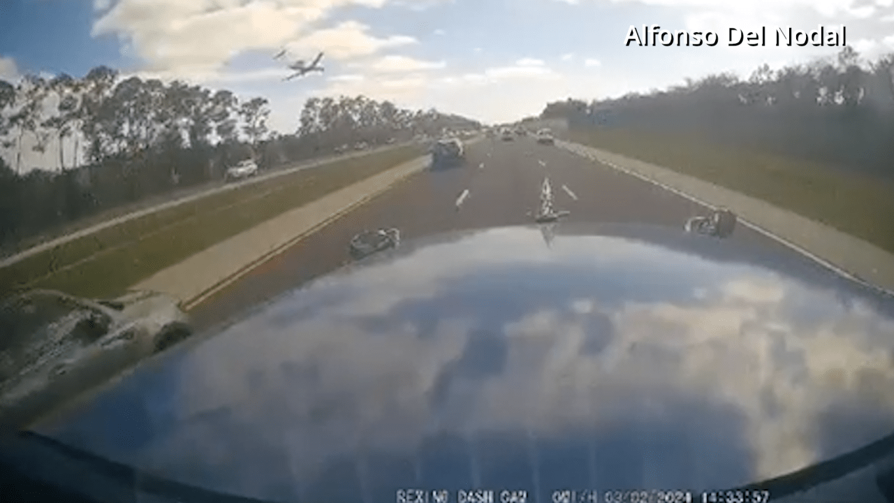 Featured image for "Dramatic Dashcam Footage: Small Jet Crashes onto Florida Highway"