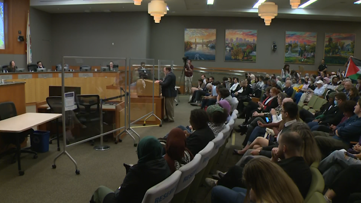 Featured image for "Arrests and Chaos at Sacramento Council Meeting Over Ceasefire Resolution"
