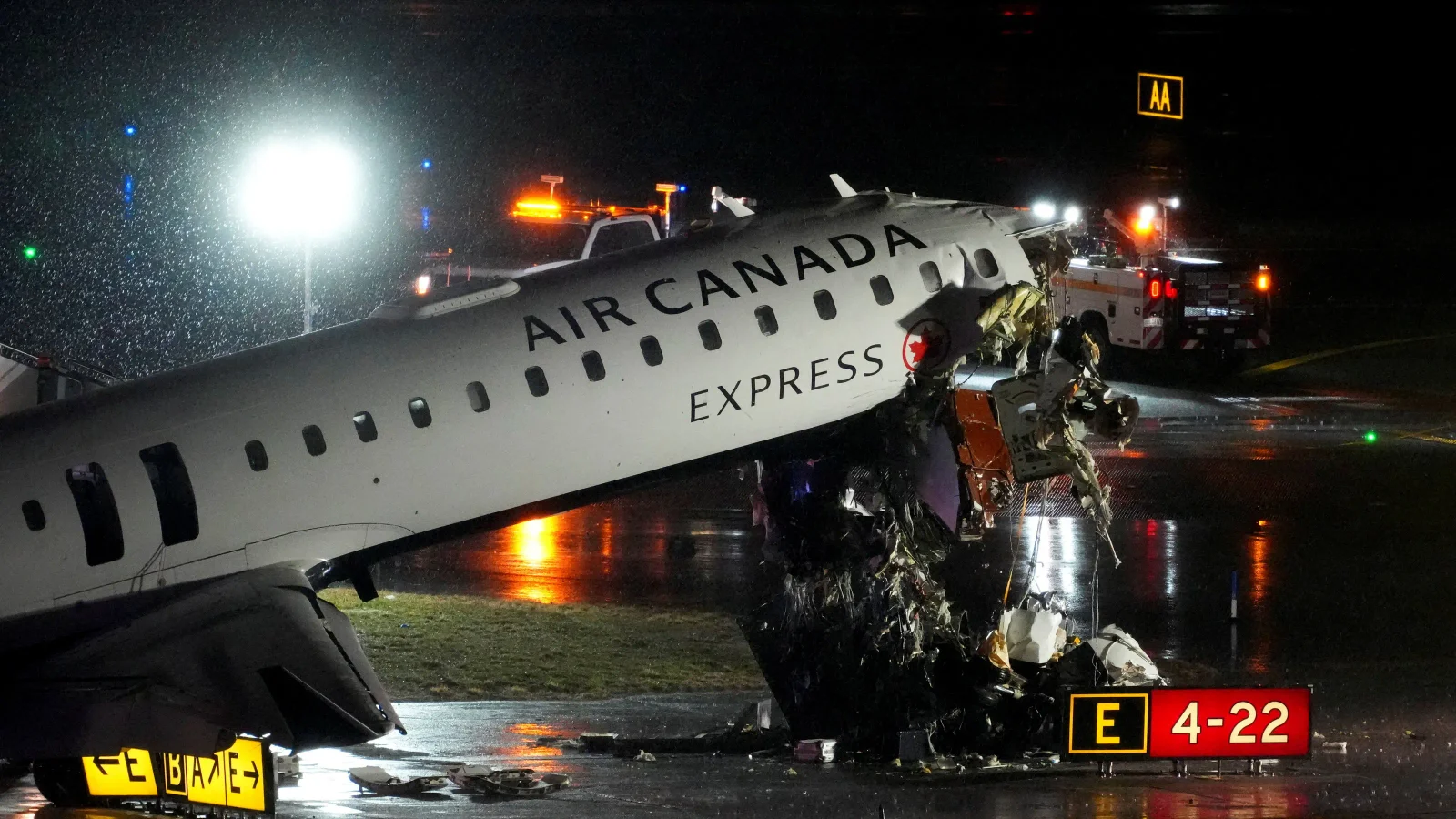 Two Lives Lost as Air Canada Express Jet Strikes Fire Truck at LaGuardia