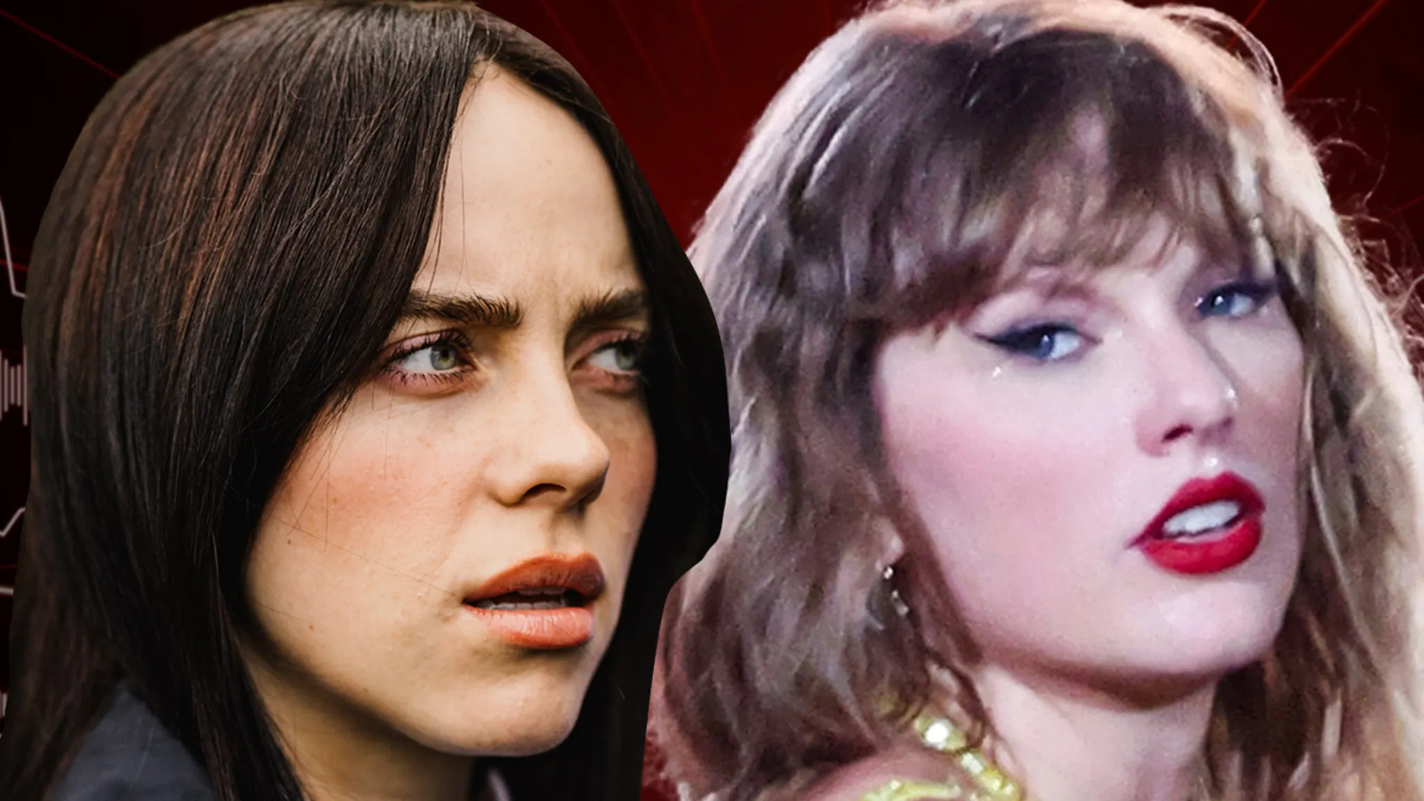 Featured image for Billie Eilish Criticizes Taylor Swift's Long Concerts Amid Chart Battle