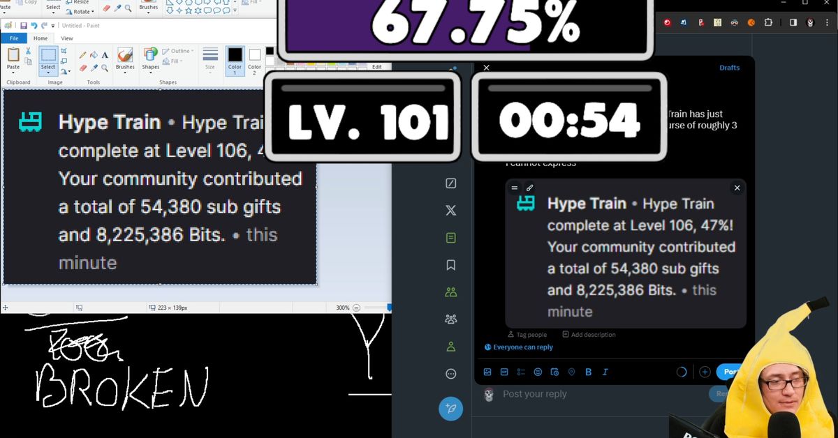 Featured image for "Pirate Software Shatters Twitch's Hype Train Record with 50,000+ Subscriptions"