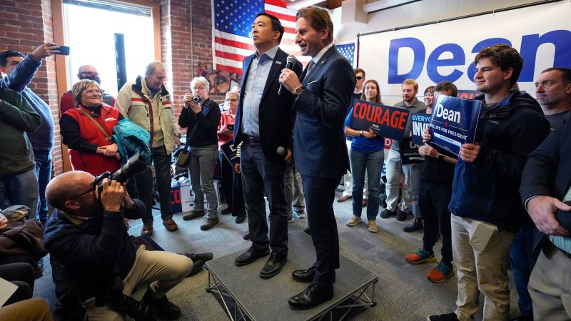 Featured image for "Andrew Yang Endorses Dean Phillips, Criticizes Biden, and Joins Phillips at Voter Events"