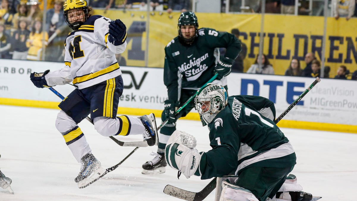Featured image for "MSU Hockey Dominates Michigan with 5-1 Victory: Analysis and Reactions"