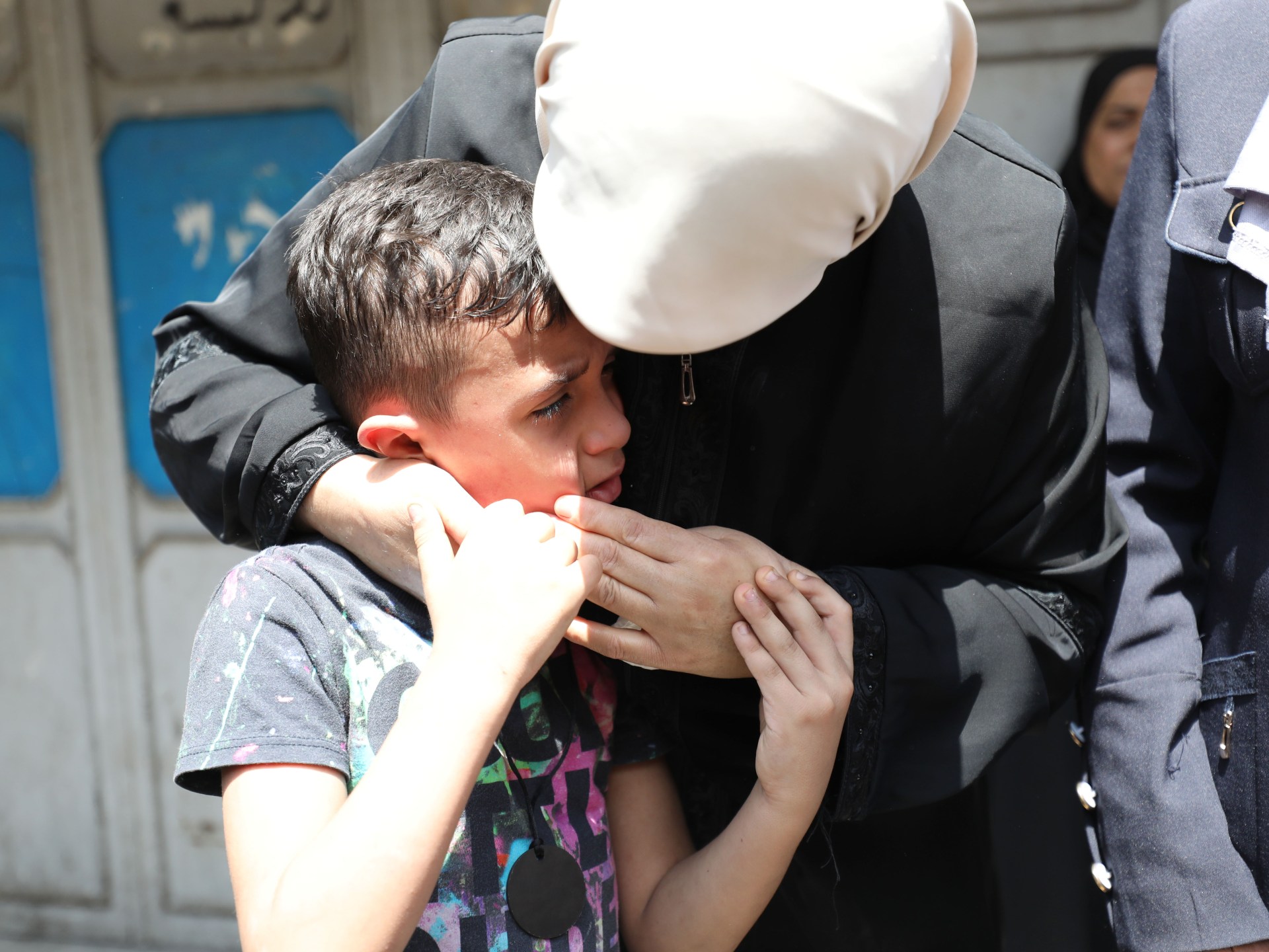 Mourners gather for funeral of Palestinian killed by Israeli forces.
