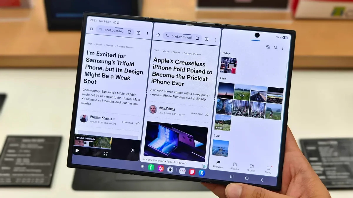 Samsung Galaxy Z TriFold Debuts at $2,900 for a 10-Inch Foldable