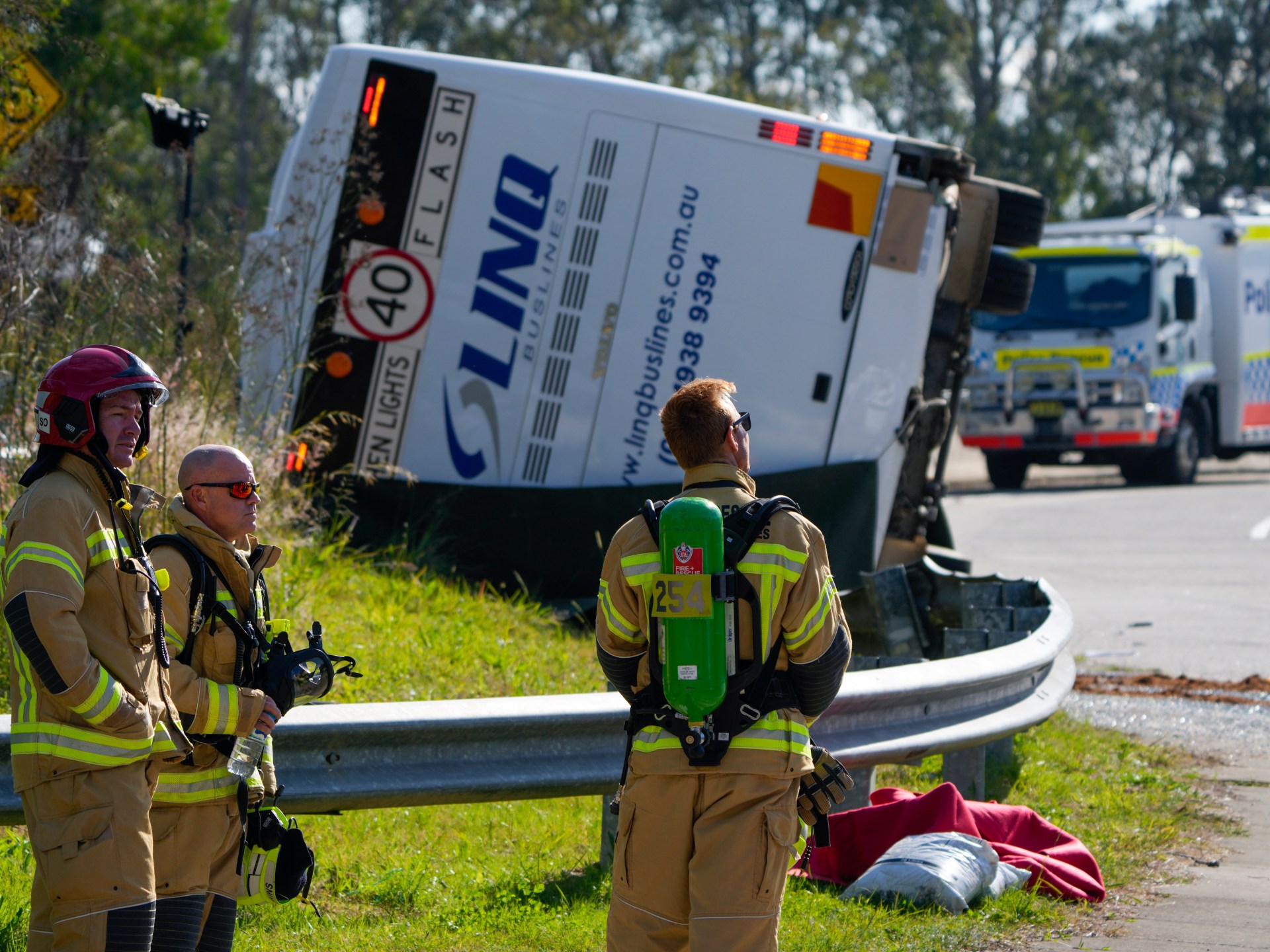 Wedding party bus crash in Australia claims ten lives.