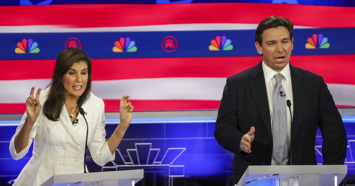 Featured image for "High-Stakes Showdown: Haley vs. DeSantis in GOP Debate for No.2 Spot"