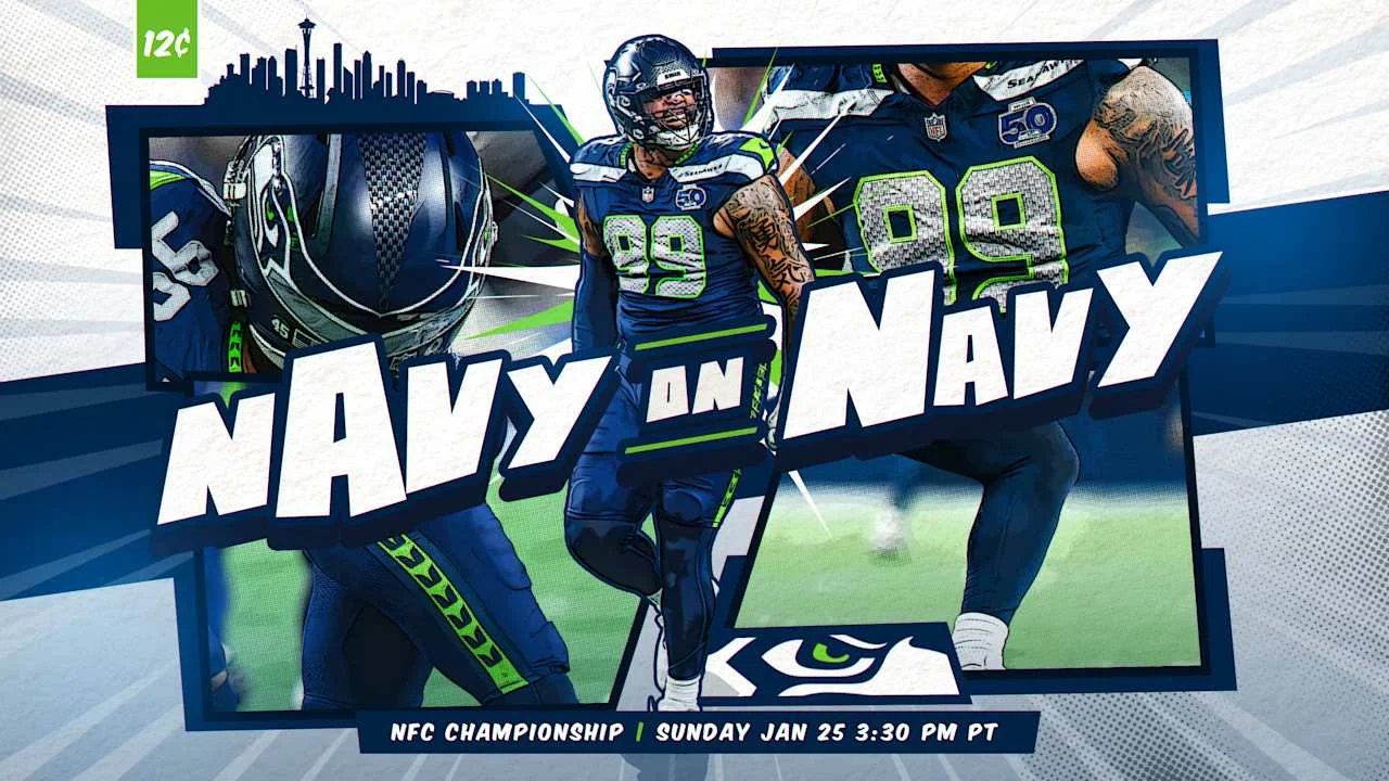 Seahawks Suit Up in Classic Navy for NFC Championship vs Rams
