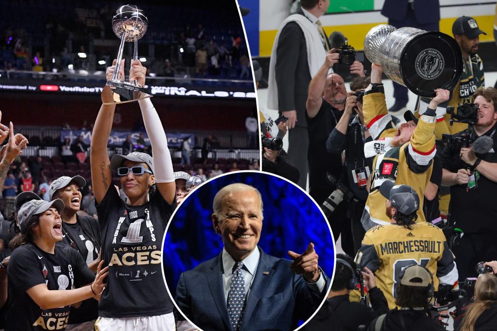 A'ja Wilson calls out Biden for snubbing WNBA champs while praising Golden Knights' championship.