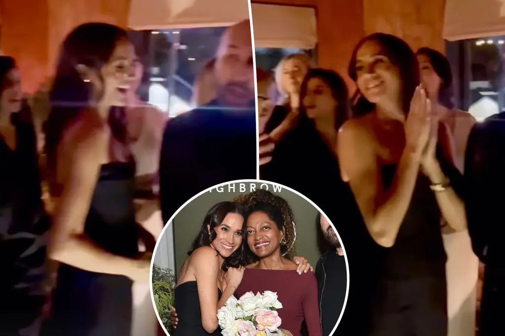 Featured image for Meghan Markle Enjoys Glam LA Night Out and Hair Secrets with Julia Roberts