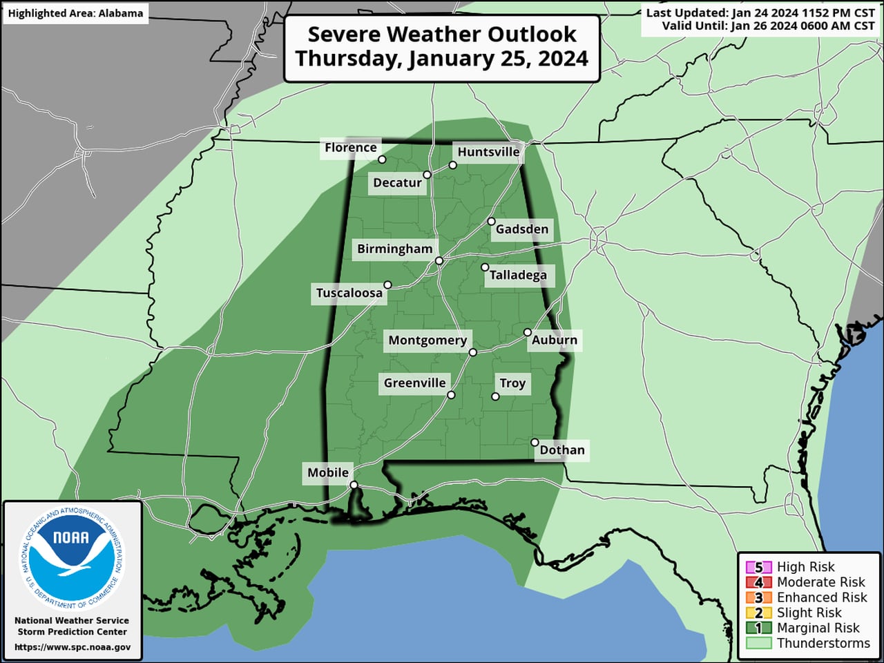 "Alabama Braces for Strong Storms and Heavy Rain Through Saturday"