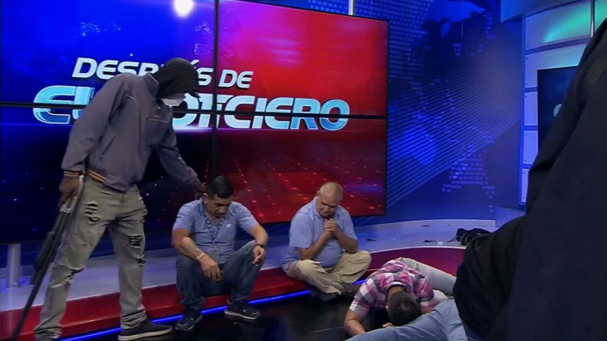 Featured image for "Ecuador Declares War on Drug Gangs as TV Studio Attacked Live"