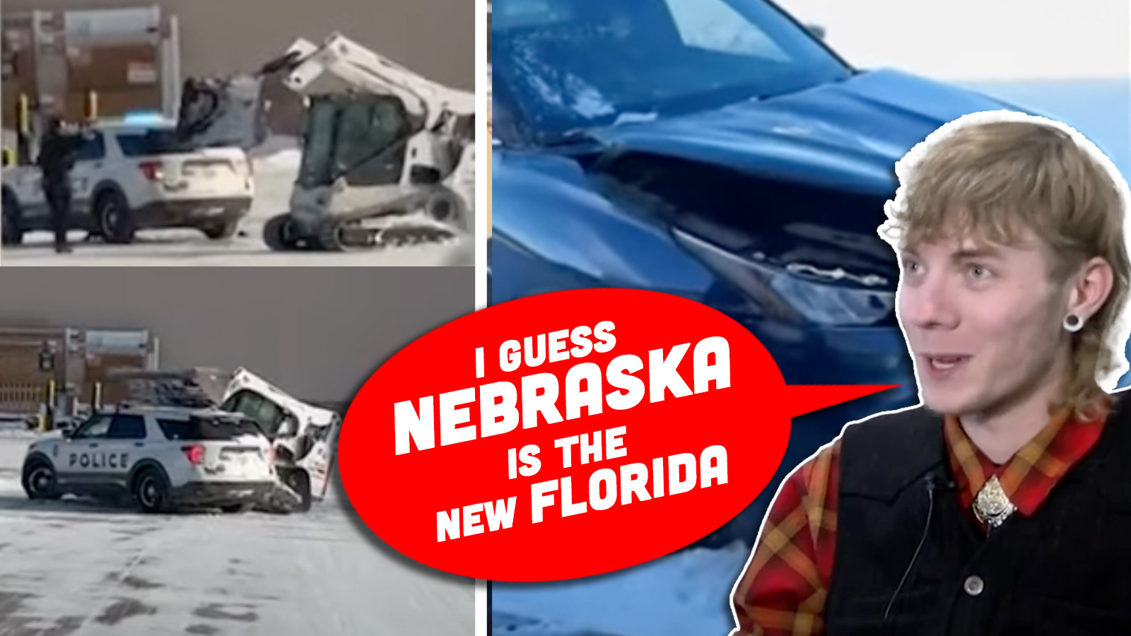 Rampaging Nebraska Man Damages Vehicles with Skid Loader at Home Depot