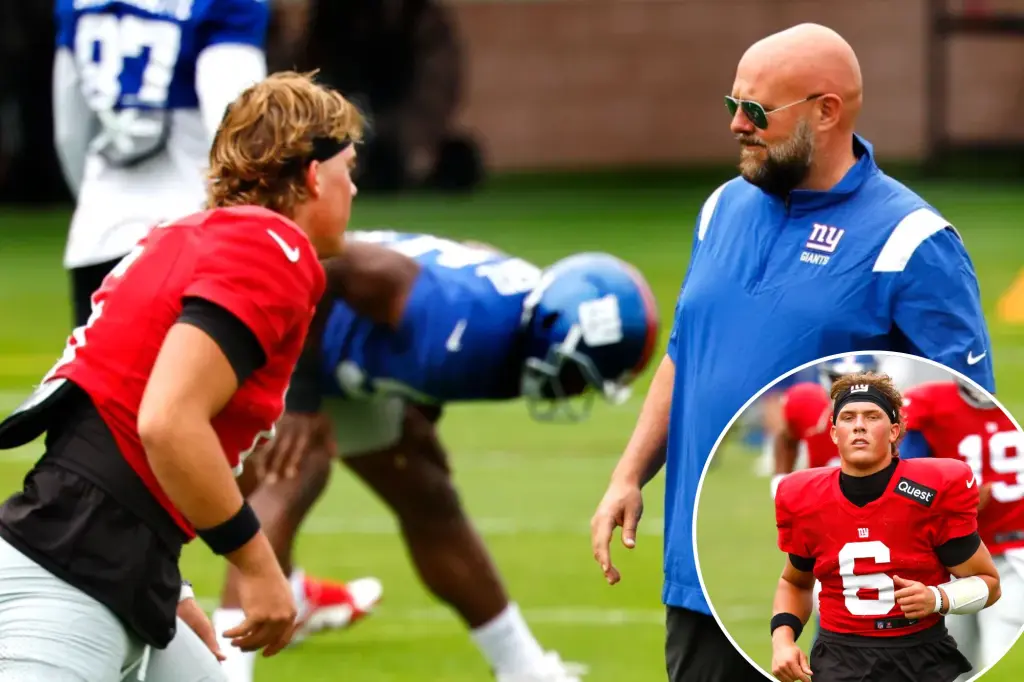 Featured image for Giants' Coach Daboll Explains Jaxson Dart Decision Amid Wilson's Resilience
