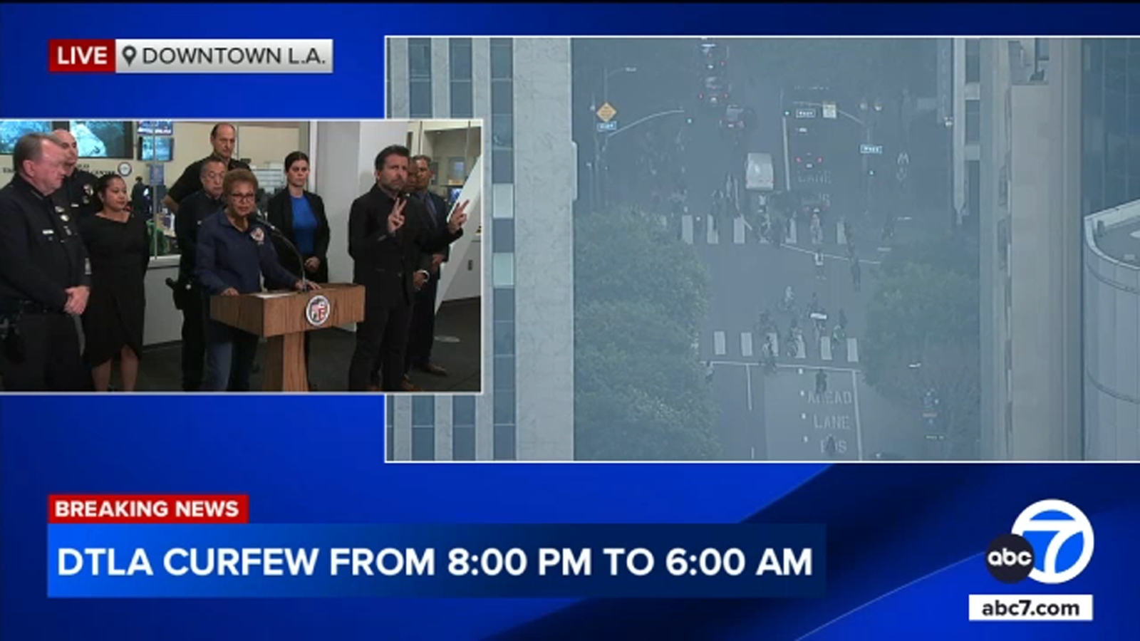 Featured image for LA Implements Downtown Curfew Amid Protests and Vandalism