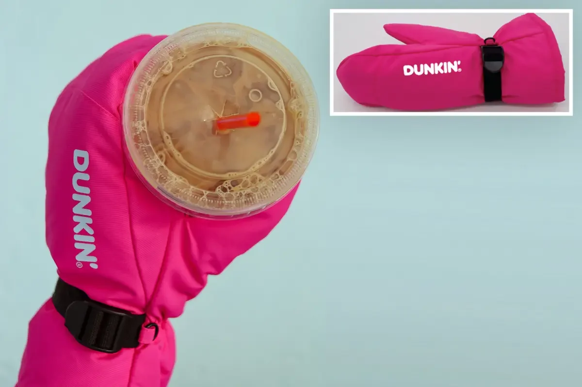 Dunkin to give away limited-edition pink iced-coffee glove with iced-drink purchase on Friday