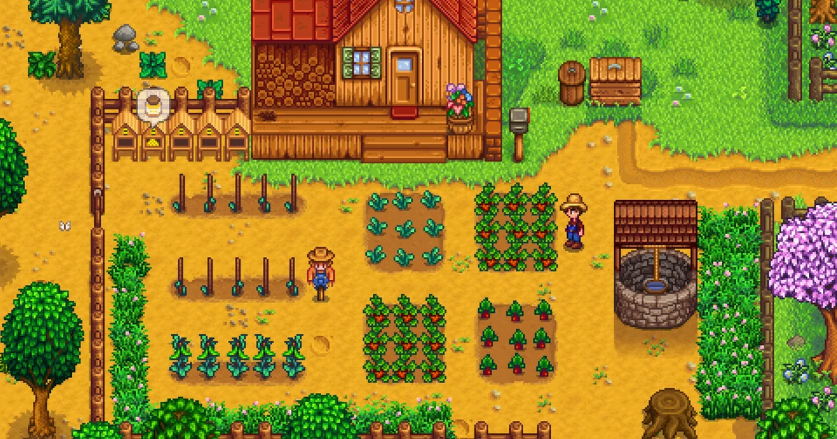 "Player Discovers Creative Spa Decorations in Stardew Valley"