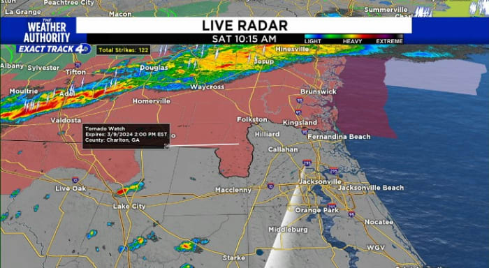 Featured image for "Severe Thunderstorms and Torrential Rain Expected for Jacksonville Area on First Alert Weather Day"