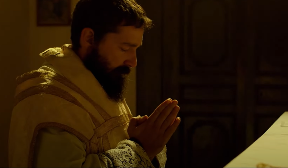 Featured image for Shia LaBeouf's Catholic faith journey explored in new film 'Padre Pio'.