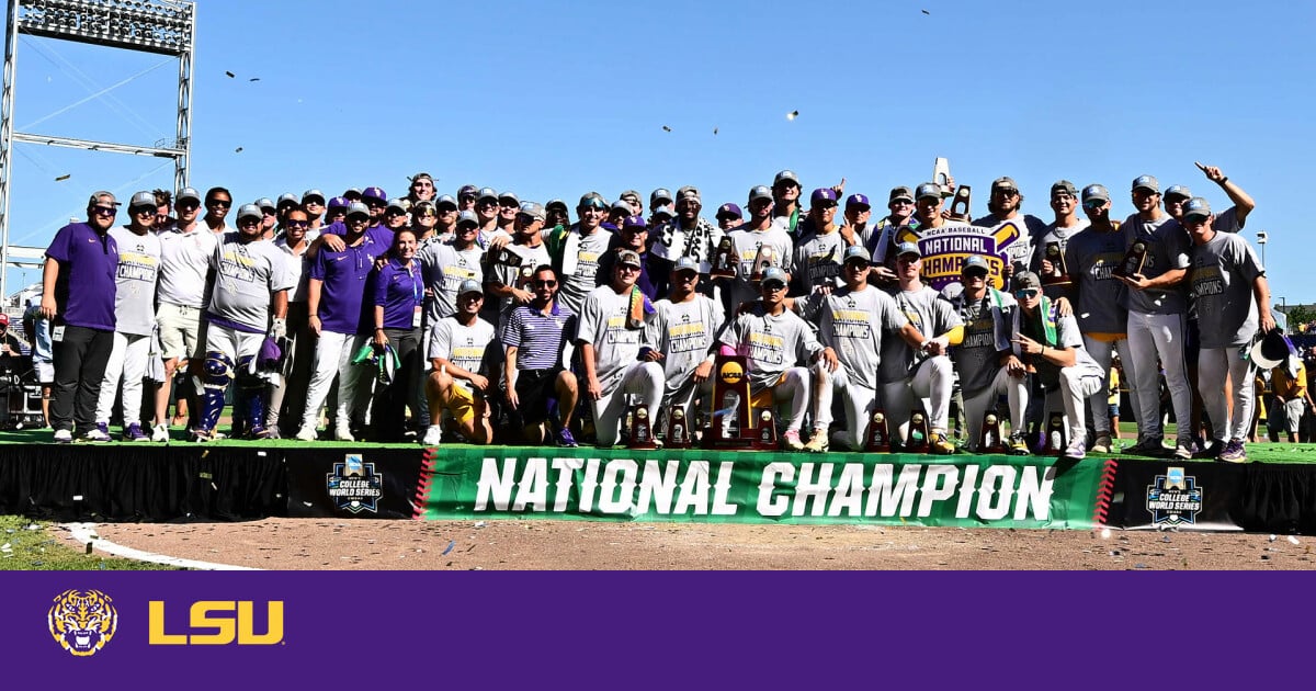 Featured image for LSU Secures Eighth Baseball National Championship and Celebrates Victory