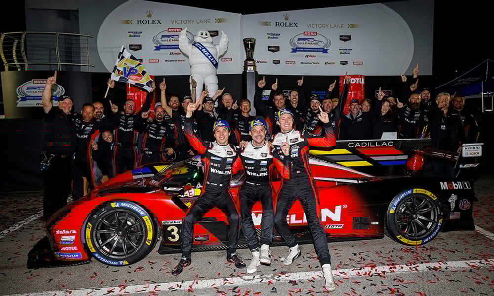 Featured image for Cadillac Clinches Petit Le Mans and IMSA Title Amid Traffic Delays