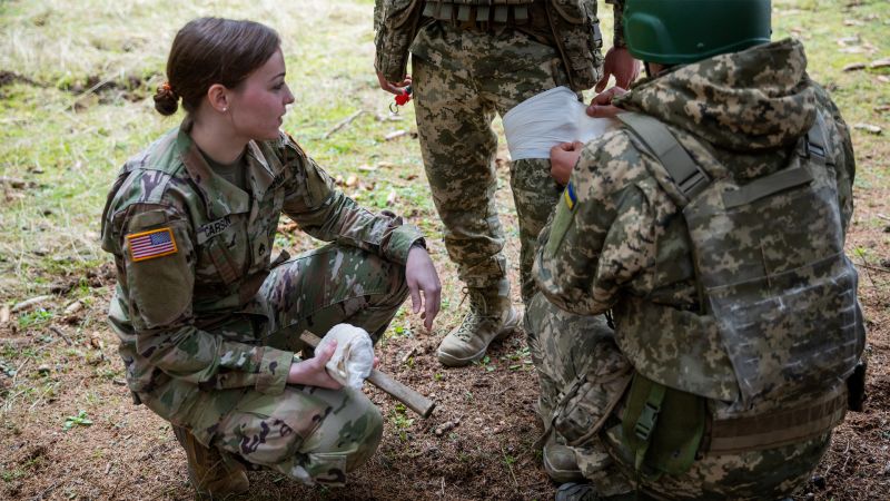 Foreign trainers equip Ukrainian troops with battlefield skills and tank training.