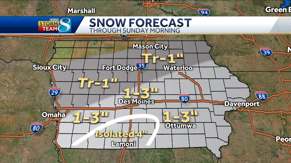 Winter Weather Update: Snowfall and Slick Conditions Expected in Iowa