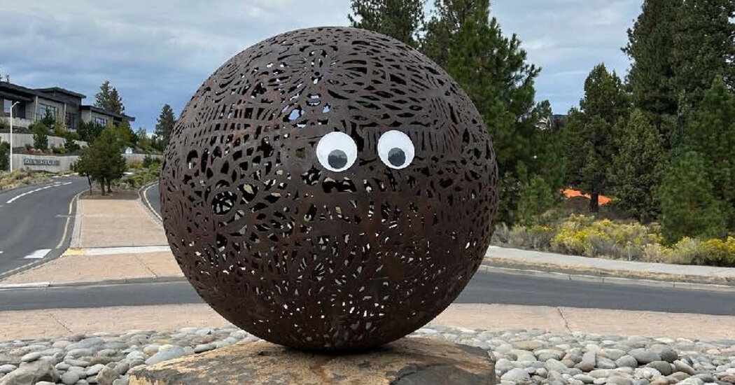 Featured image for Bend's Googly-Eyed Sculptures Spark Artful Mischief