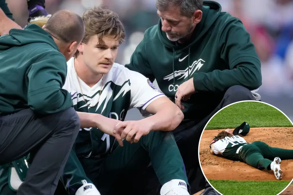 Rockies' Ryan Feltner placed on IL with skull fracture and concussion after being hit by line drive.