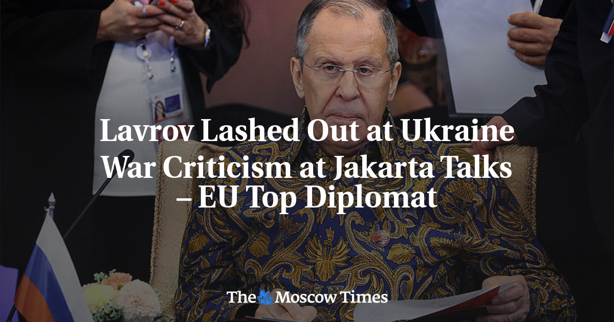 EU Top Diplomat Responds to Lavrov's Criticism of Ukraine War at Jakarta Talks