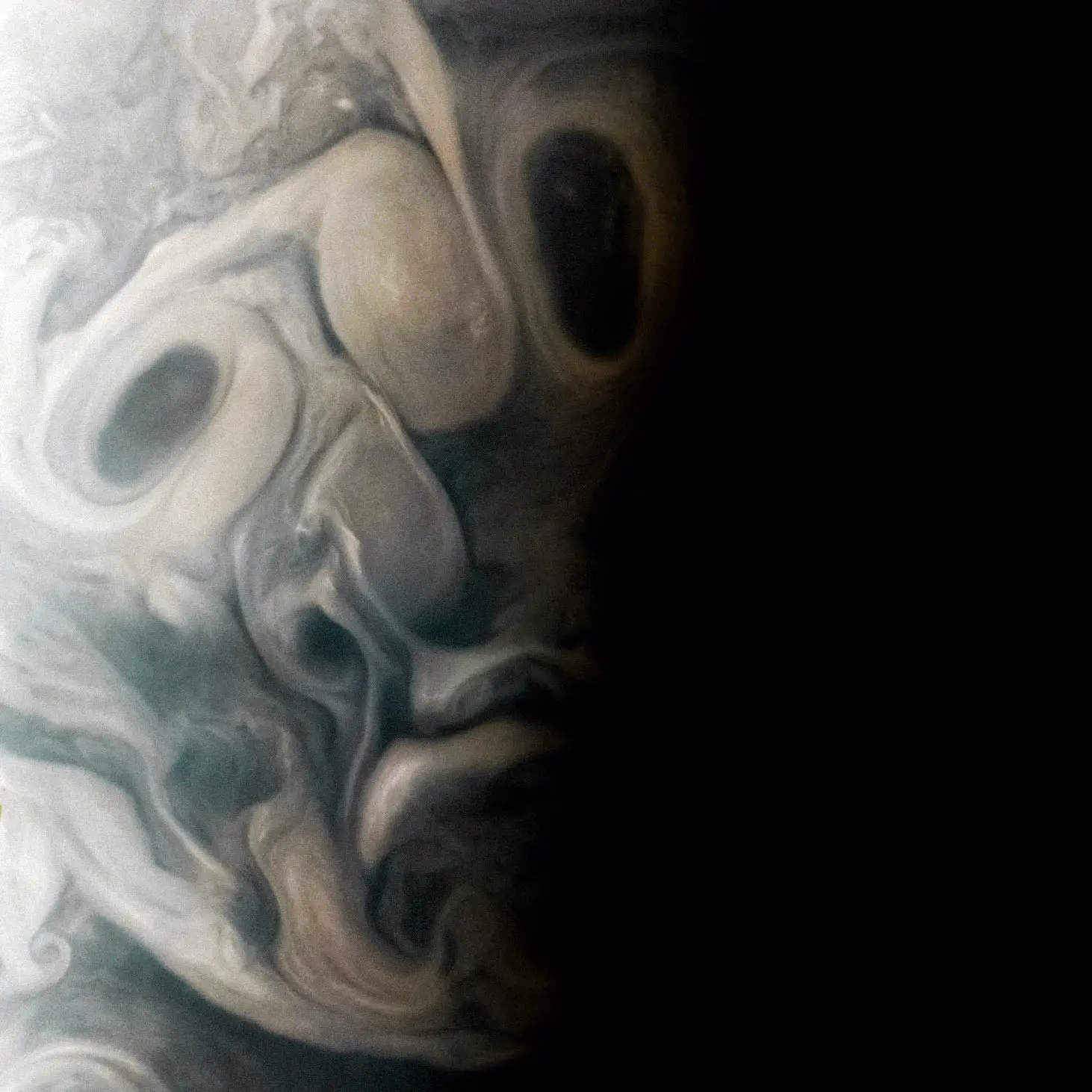NASA's Juno Mission Discovers Spooky "Face" on Jupiter