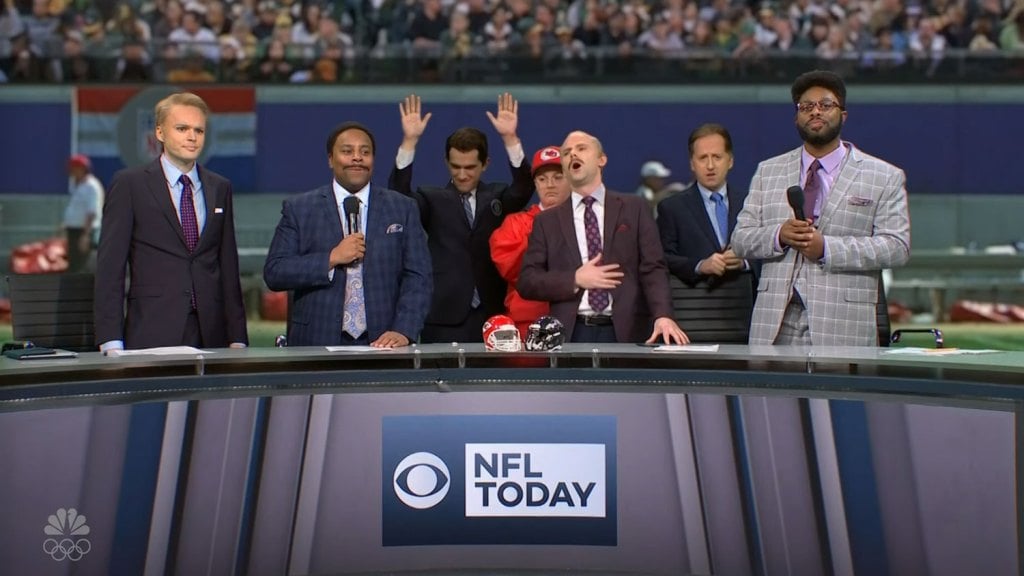 Featured image for "SNL's Offensive NFL Pre-Game Skit Fumbles Ahead of Championship Games"