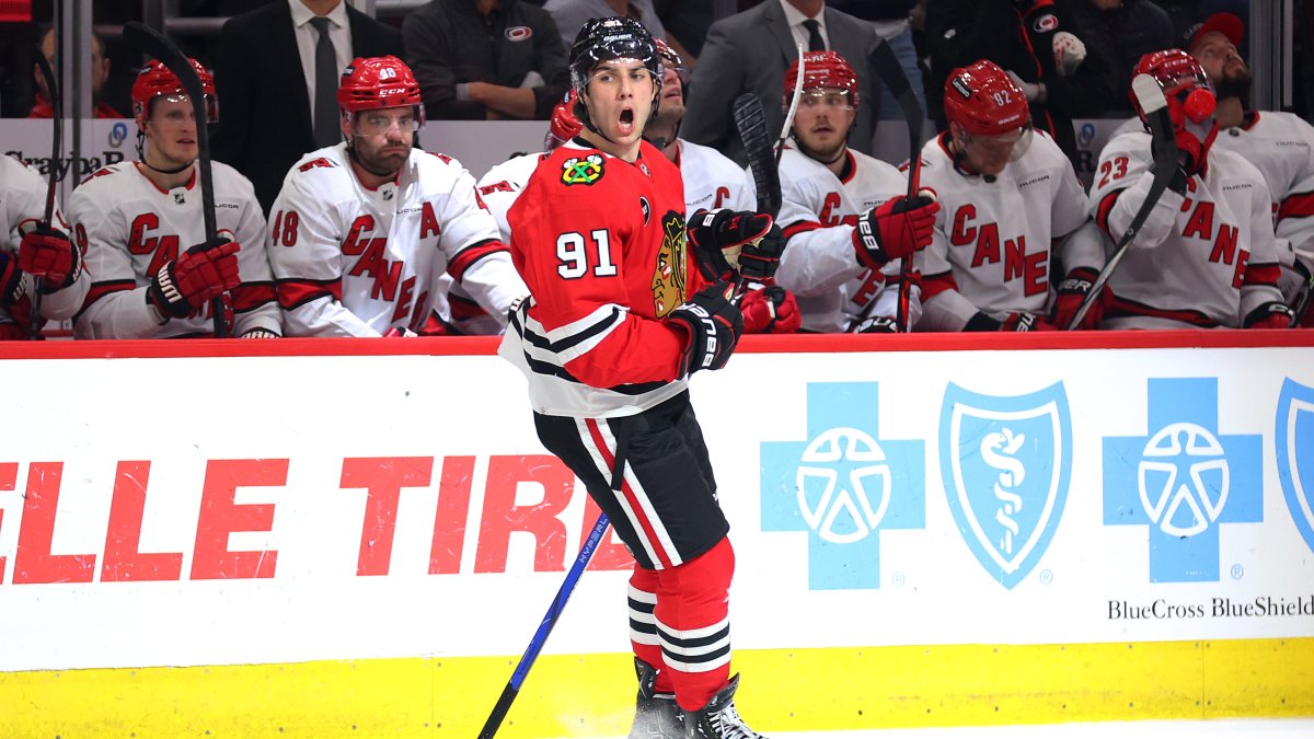 Featured image for "Frank Nazar Makes Memorable NHL Debut Despite Blackhawks' Loss to Hurricanes"