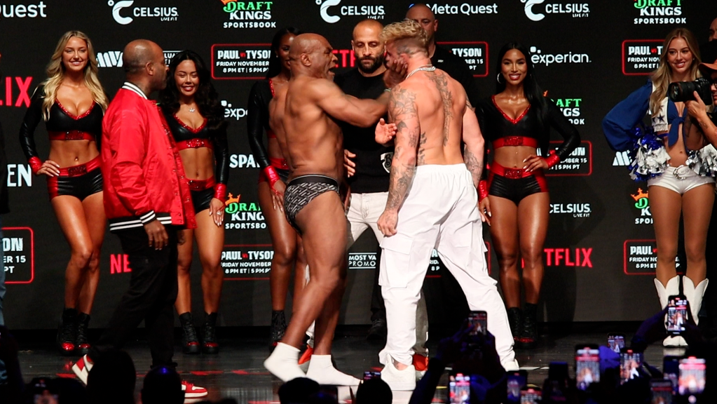 Mike Tyson Slaps Jake Paul in Tense Pre-Fight Faceoff