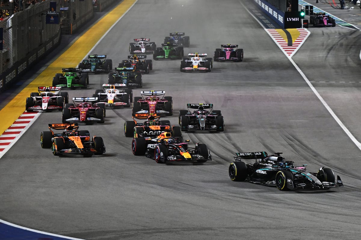 Featured image for Russell Wins Singapore GP as McLaren Secures Constructors' Title