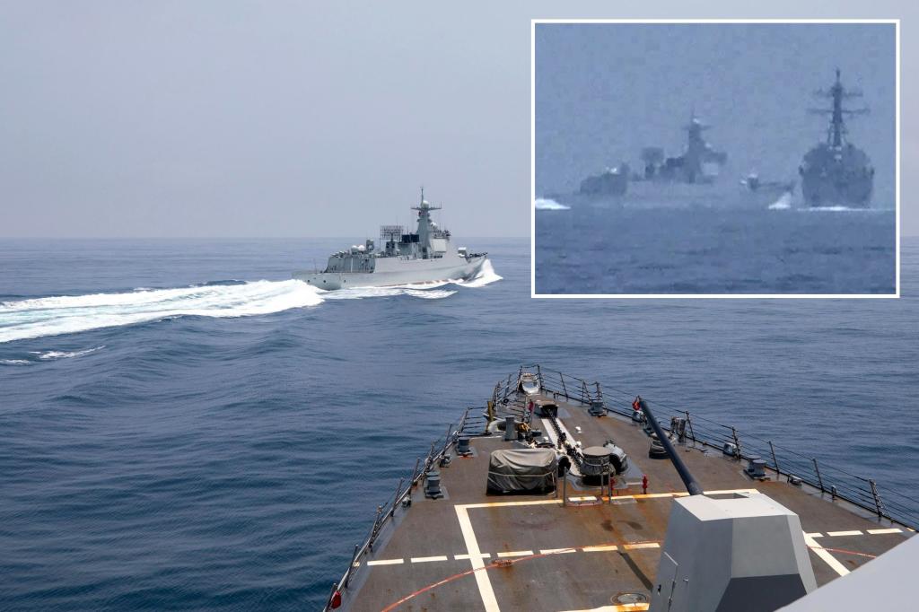 US releases video of dangerous encounter with Chinese warship in Taiwan Strait.