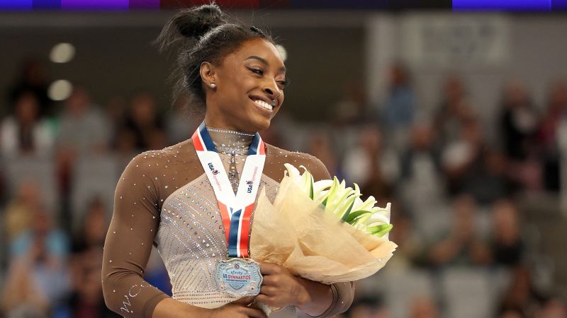 Featured image for Simone Biles Secures Record 9th National Gymnastics Title