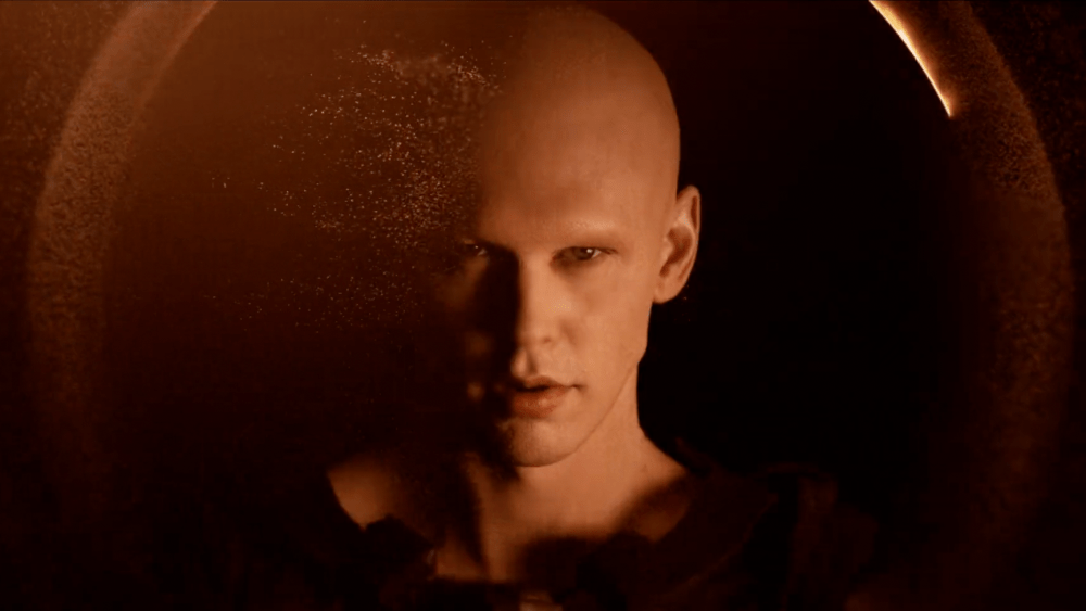 Austin Butler's Extreme Transformation for 'Dune 2': Bald and Browless Feyd-Rautha.