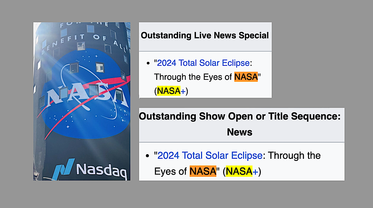 Featured image for NASA Secretly Wins Emmy Award