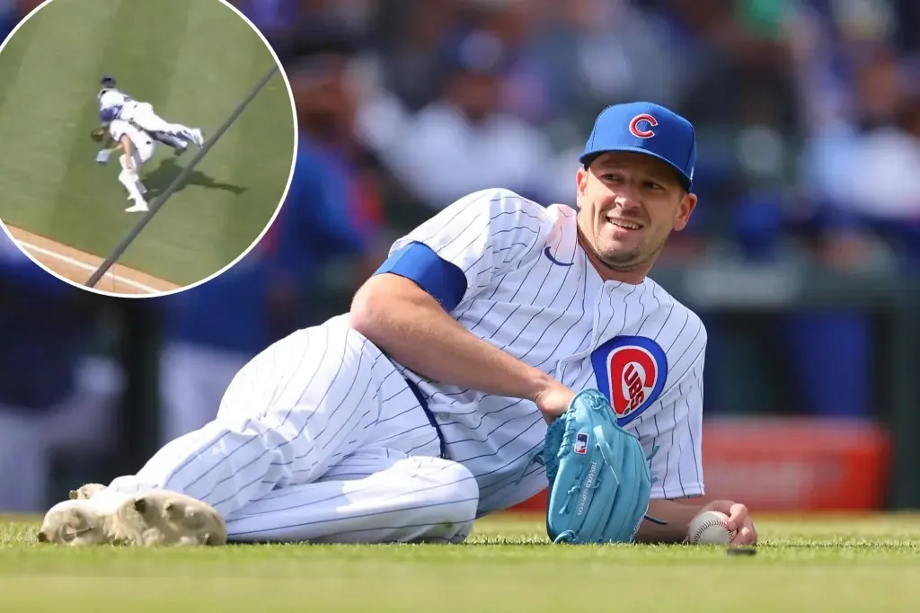 Drew Smyly's Perfect Game Bid Ends in Wild Collision During Cubs Win.