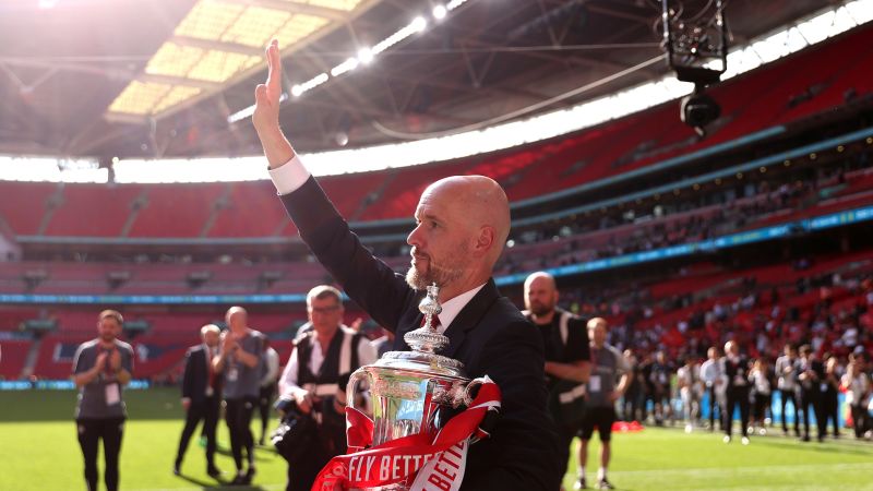 Featured image for "Man United's Ten Hag Faces Uncertain Future Despite FA Cup Triumph"