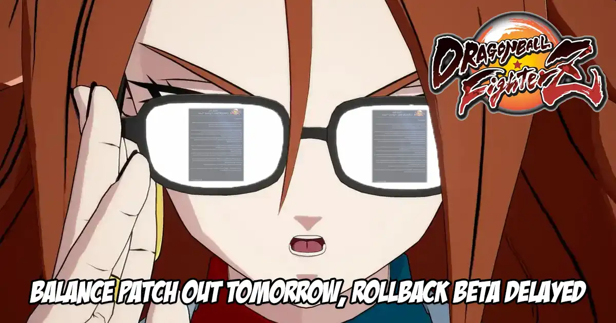 Featured image for Dragon Ball FighterZ ver. 1.32 patch notes released, rollback netcode beta test delayed