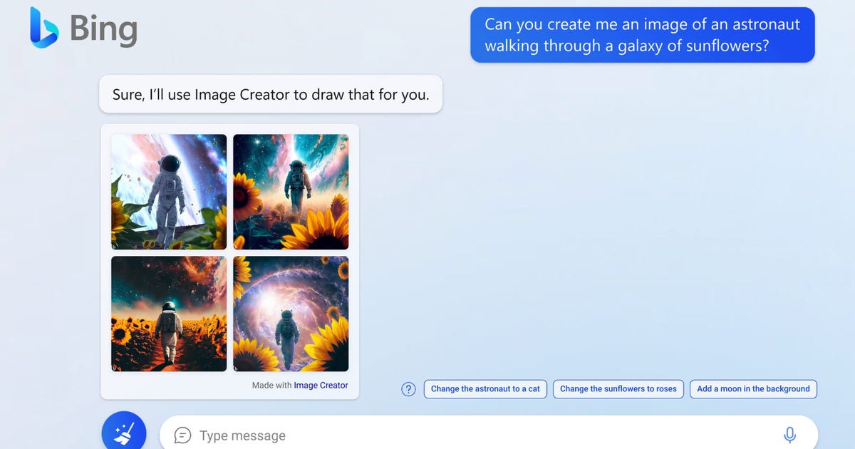 Featured image for Bing and Edge integrate DALL-E's AI image generation technology.