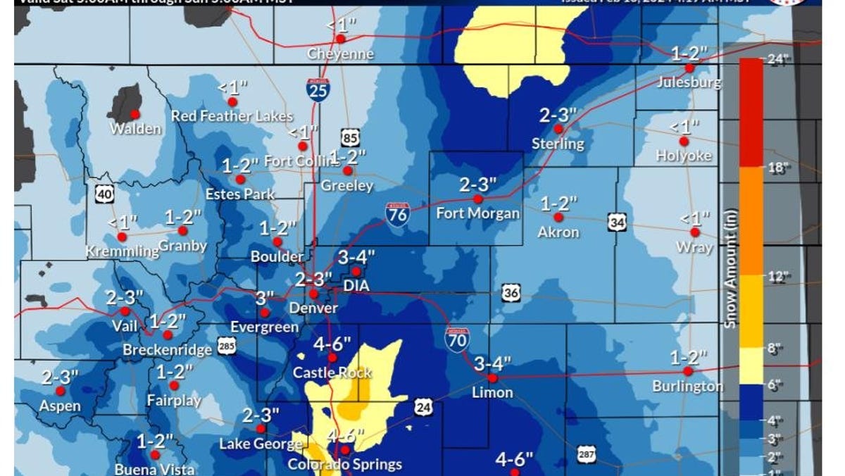 "Colorado Winter Storm: Heavy Snow Hits Fort Collins, Denver, and Colorado Springs"
