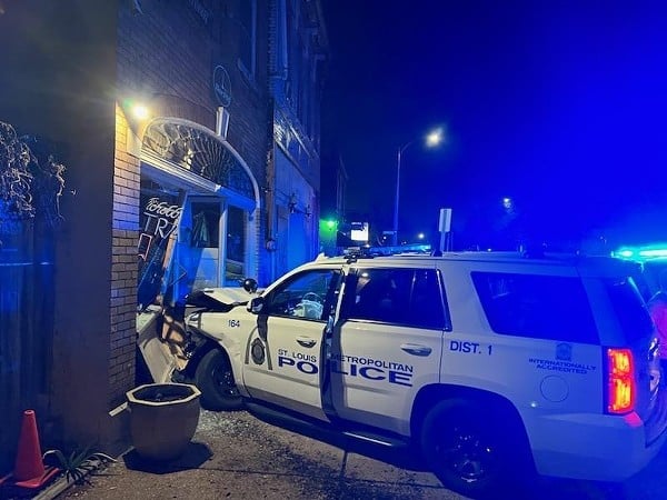 Featured image for St. Louis Bar Hit by Police Car Sparks Controversy and Support