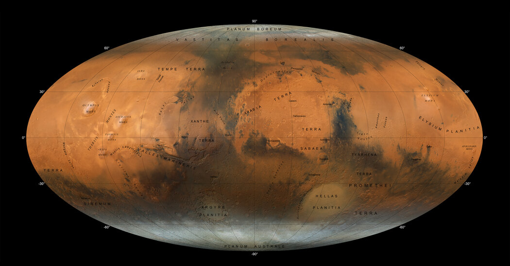 "Explore Mars with Interactive Map from Spacecraft Hope"