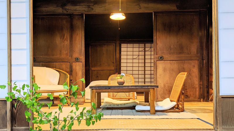 Abandoned Japanese home becomes stunning guesthouse.